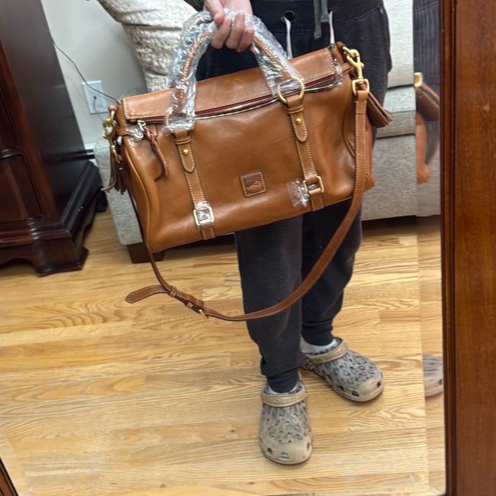Dooney & Bourke Burgundy Leather Satchel - Picture 6 of 7
